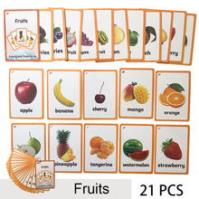 Load image into Gallery viewer, Children Baby English Learning Word Card Pocket Flash  Learning Montessori Educational Toys Word Table Game Card for kids
