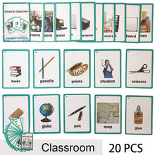 Load image into Gallery viewer, Children Baby English Learning Word Card Pocket Flash  Learning Montessori Educational Toys Word Table Game Card for kids