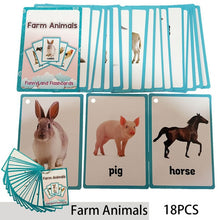 Load image into Gallery viewer, Children Baby English Learning Word Card Pocket Flash  Learning Montessori Educational Toys Word Table Game Card for kids