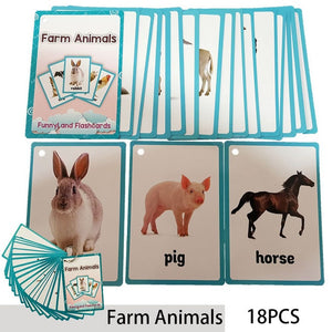 Children Baby English Learning Word Card Pocket Flash  Learning Montessori Educational Toys Word Table Game Card for kids