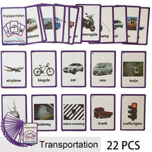 Load image into Gallery viewer, Children Baby English Learning Word Card Pocket Flash  Learning Montessori Educational Toys Word Table Game Card for kids